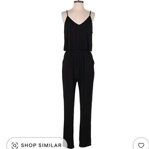 Off Duty Black Sleeveless Jumpsuit
